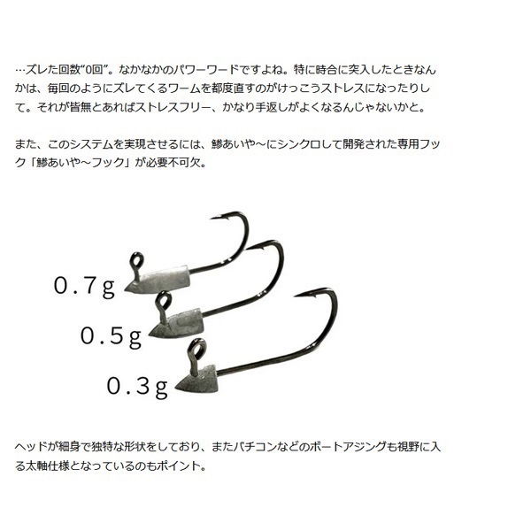 鯵あいやーコンプリートパック　０．５ｇ